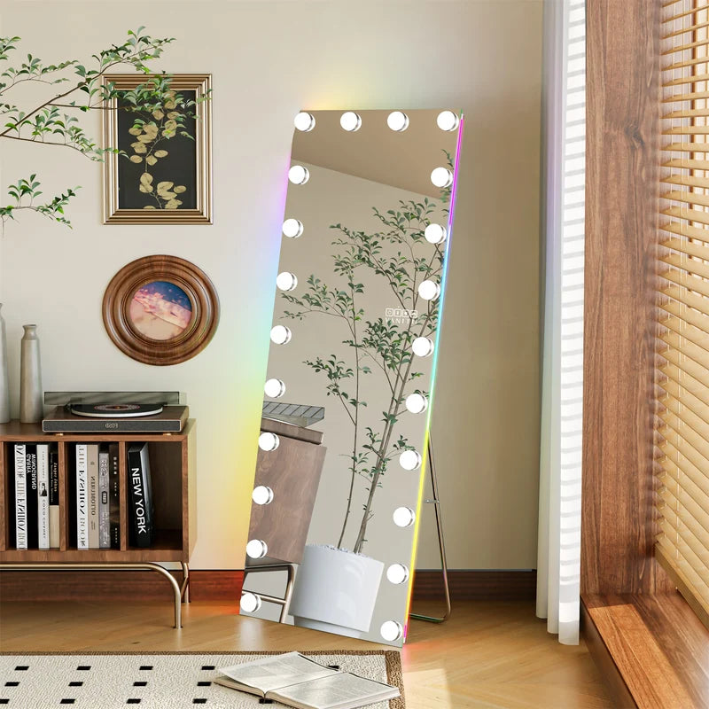 VanitiTall Slim RGB | Full Length Hollywood Vanity Mirror with RGB
