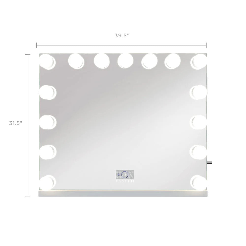 LUXE Hollywood Vanity Mirror with Lights and Bluetooth Speakers - LP Replenish