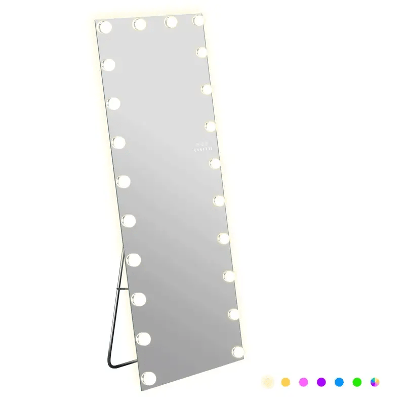 LUXE Hollywood Vanity Mirror - Full Length with 22 or 25 Dimmable LED Bulbs & RGB - LP Replenish