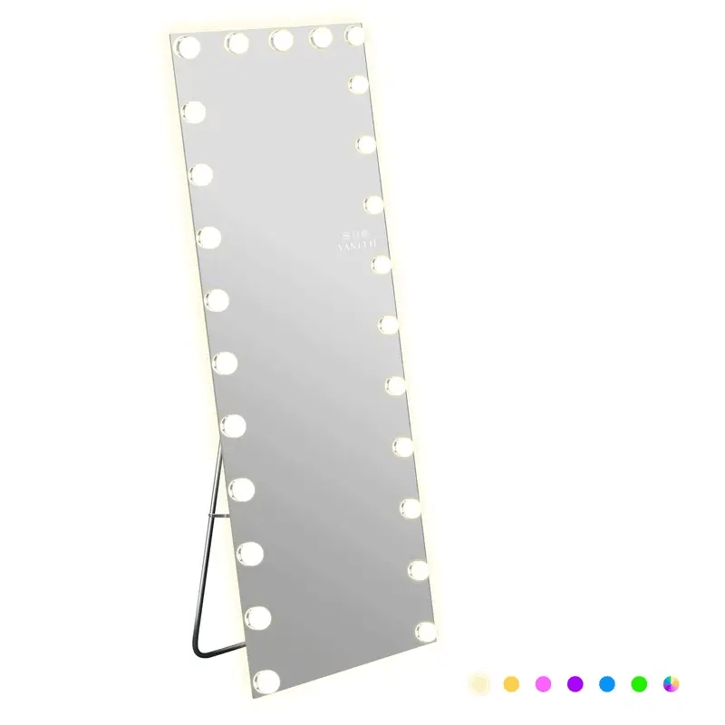 LUXE Hollywood Vanity Mirror - Full Length with 22 or 25 Dimmable LED Bulbs & RGB - LP Replenish