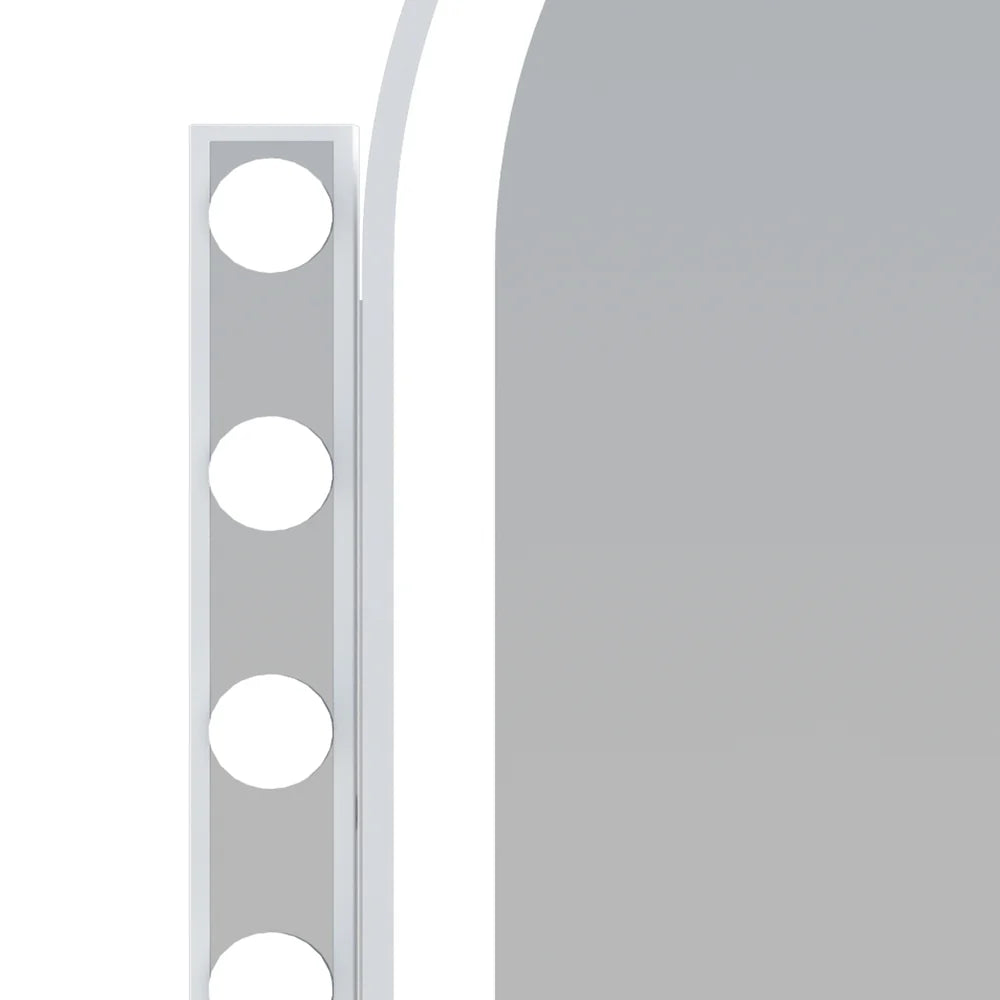 LUXE Scarlett Arch Hollywood Vanity Mirror with LED Lights and 10X Magnification - LP Replenish