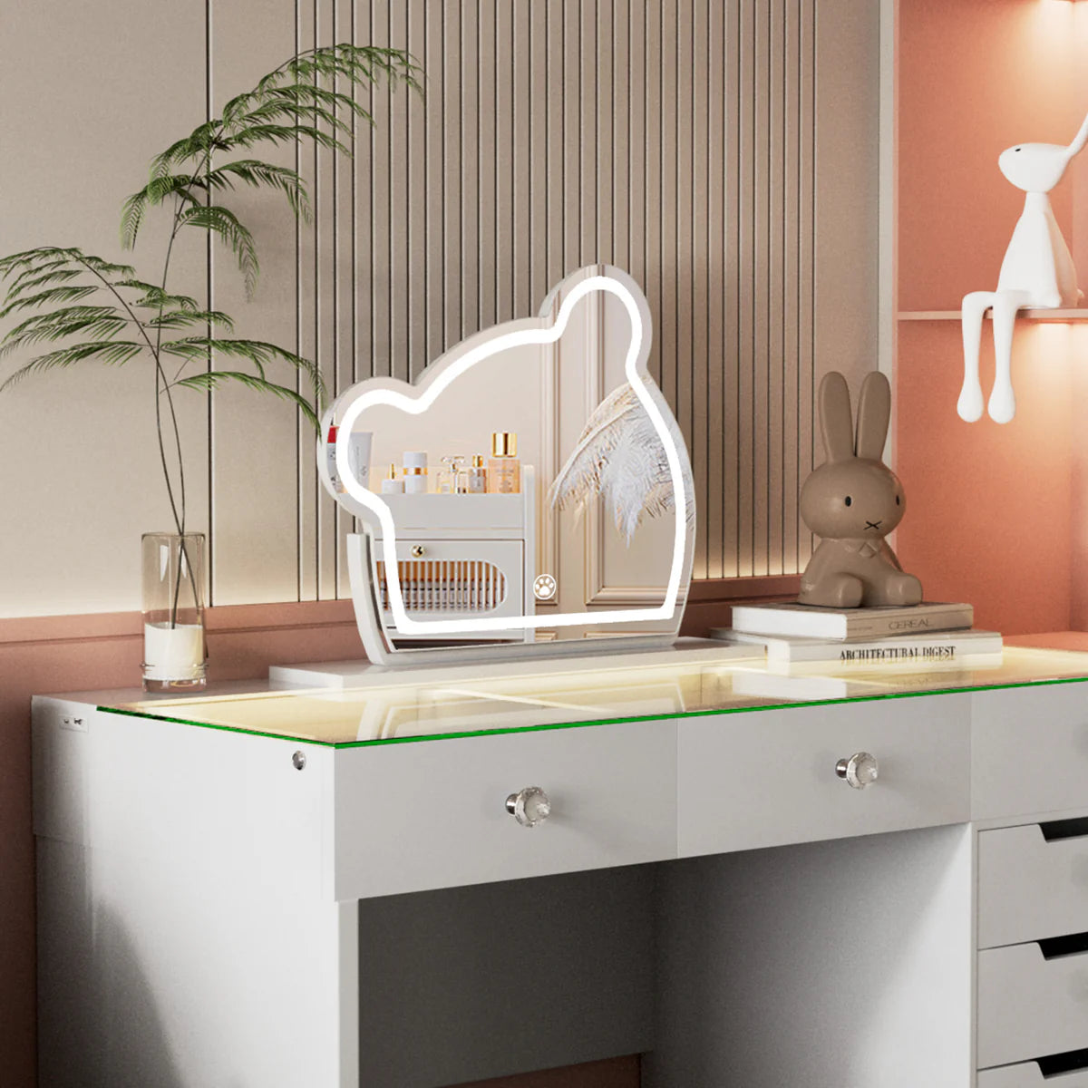 VanitiGlow Bear – LED Vanity Mirror with Touch Control