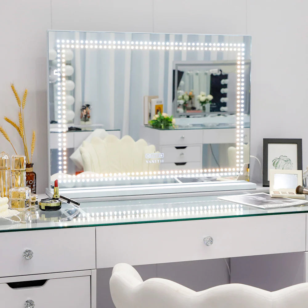 Audrey Hollywood Vanity Mirror with LED Lights and Bluetooth Speaker - LP Replenish
