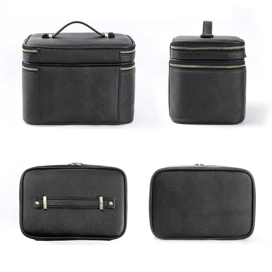 Large Capacity Dual-Zipper Makeup Travel Bag with Organizers - LP Replenish