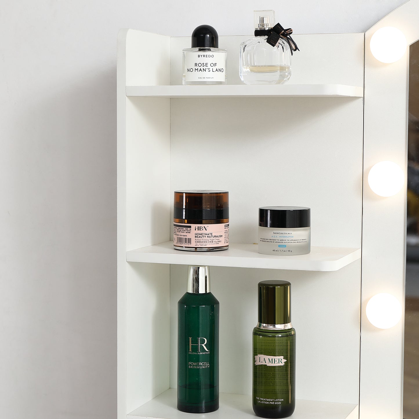 Elegant White Vanity Desk with Mirror, Storage & Drawers | Perfect Makeup Station - LP Replenish