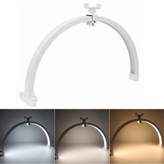 20 Inch Half Moon Nail Desk Lamp with Touch Control and Phone Clip - LP Replenish