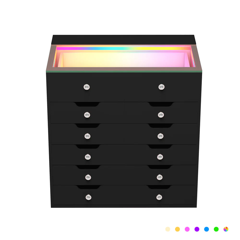 Drawer Chest with RGB Lighting and USB Ports - LP Replenish