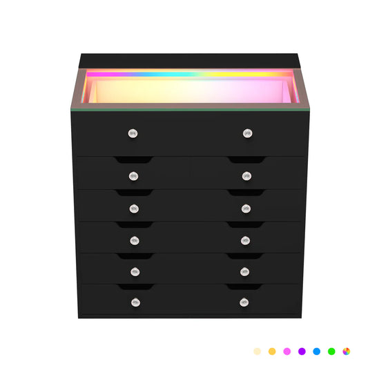 Drawer Chest with RGB Lighting and USB Ports - LP Replenish