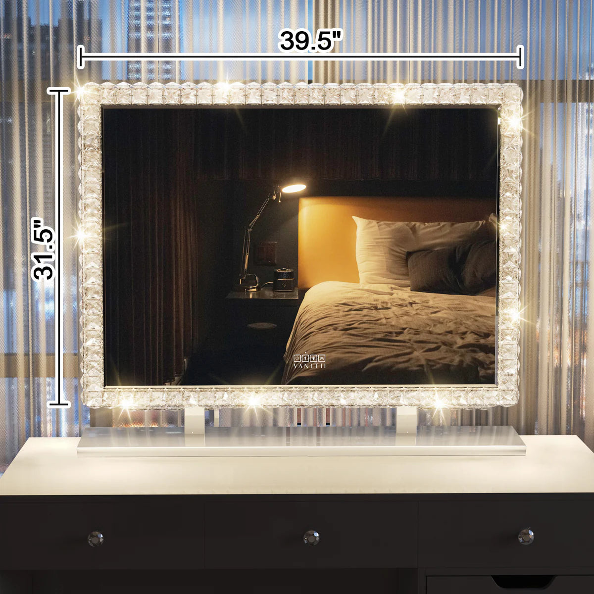 VanitiGlow Gem | Diamond LED Vanity Mirror