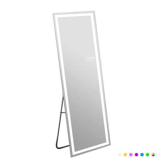 LUXE LED Full Length Rectangular Dressing Mirror with RGB Light and Stand - LP Replenish