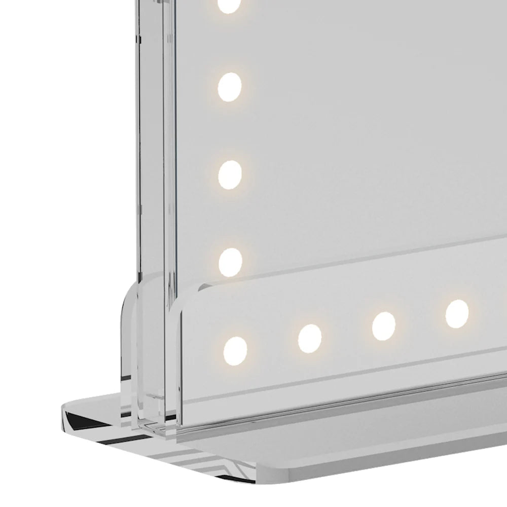 Audrey Table Top LED Hollywood Vanity Mirror with Bluetooth & 10X Magnification - LP Replenish