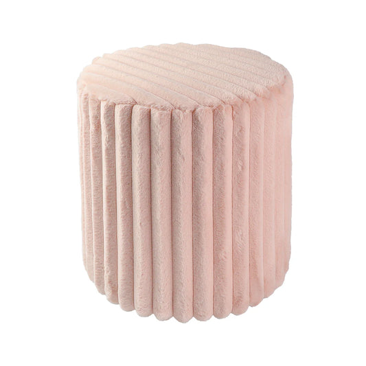 VanitiSeat Fluff – Rabbit Fur Vanity Stool with Storage Option