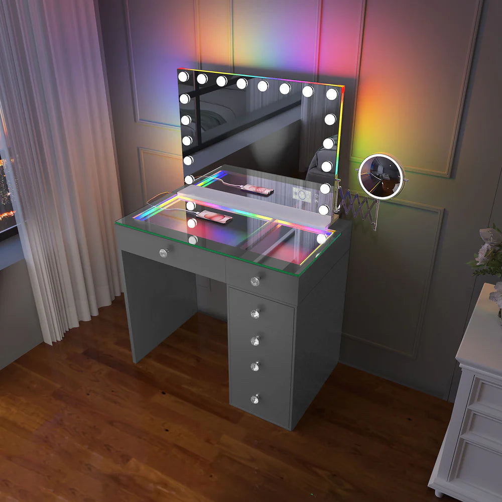 Veronica Vanity Set (Mirror and Vanity Included) - LP Replenish