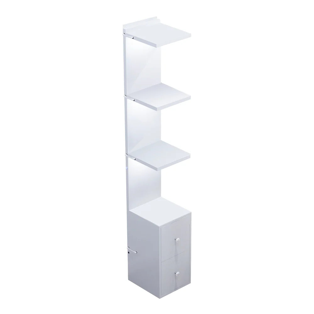 Display Shelves with LED Lights and Large Storage Drawer - LP Replenish