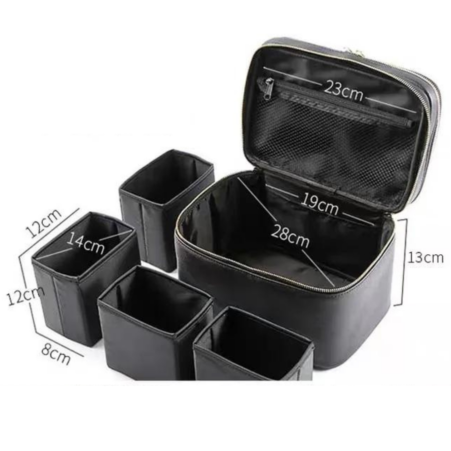 Large Capacity Dual-Zipper Makeup Travel Bag with Organizers - LP Replenish