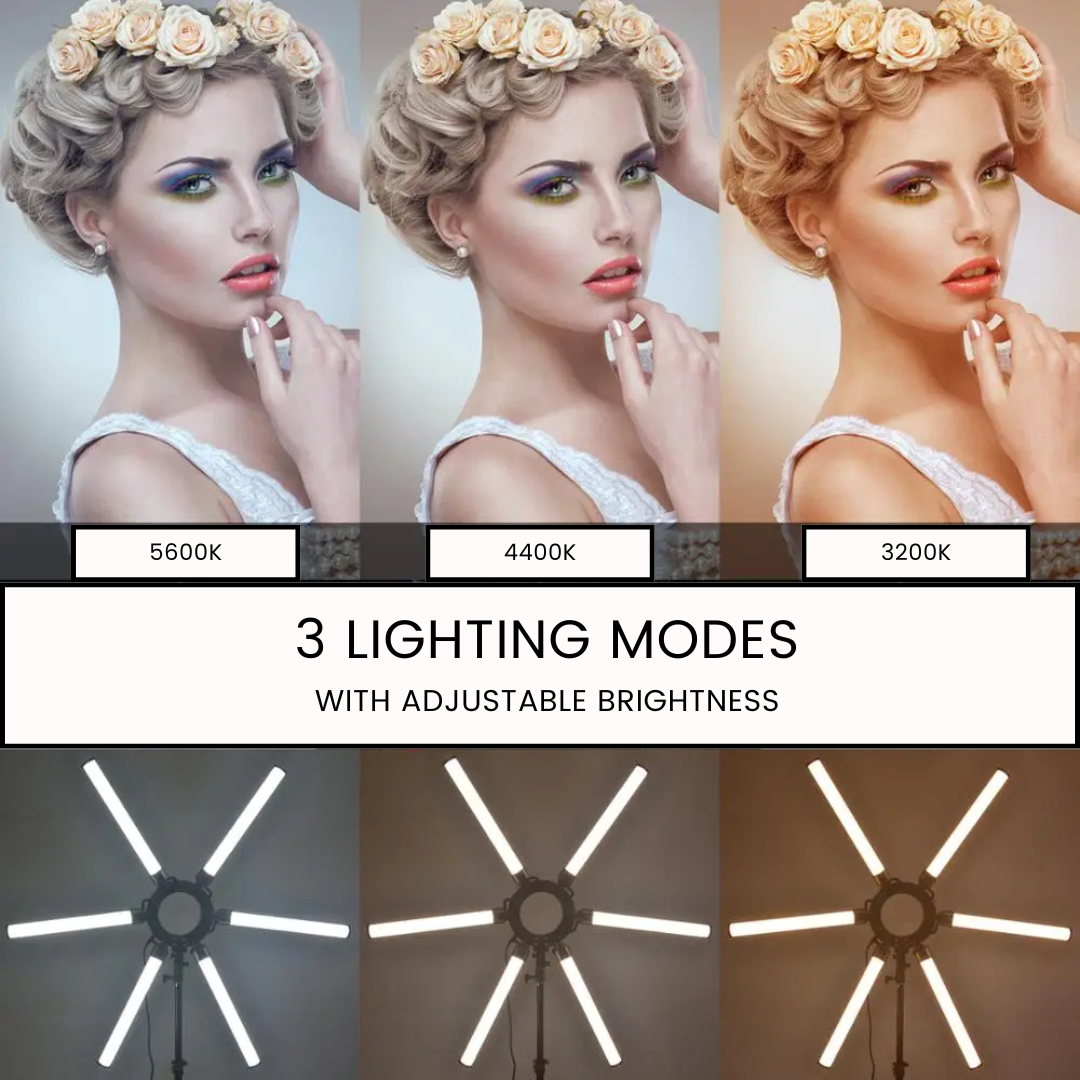 35-Inch 120W Star Ring Light with Tripod and Accessories - LP Replenish