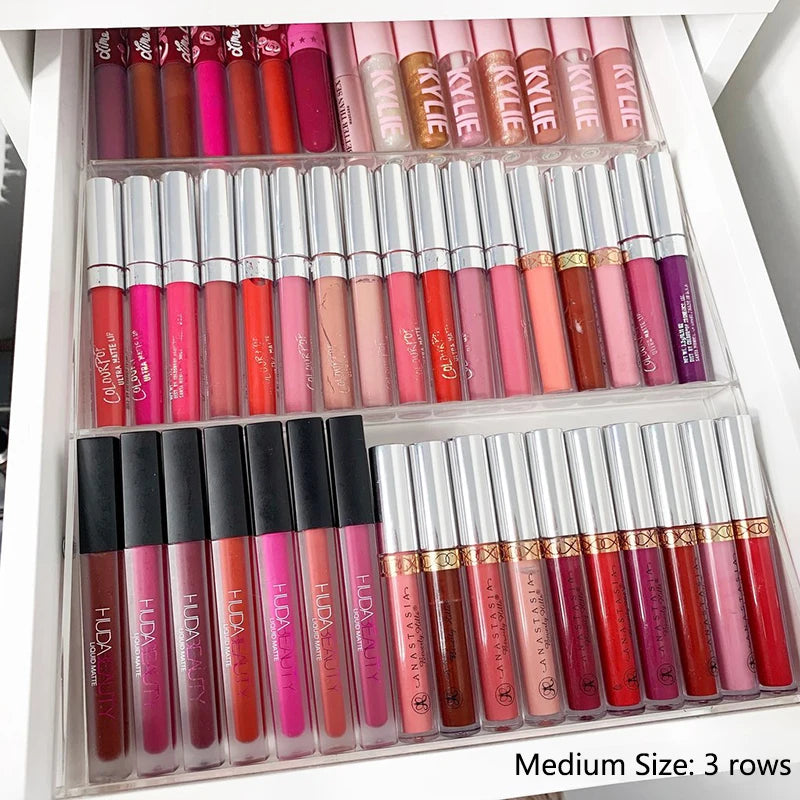 Acrylic Lipstick & Lipgloss Display Tray for ALEX 5 and 9 Drawer Units with Adjustable Magnetic Rows - LP Replenish