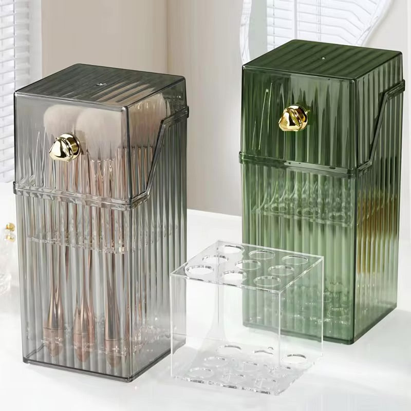 Luxury Desktop Makeup Brush Holder with Lid - LP Replenish