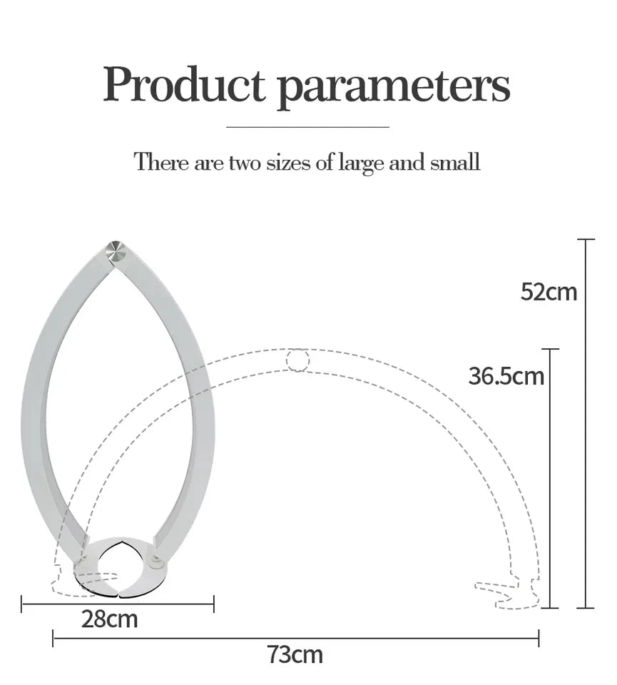 20 Inch Half Moon Nail Desk Lamp with Touch Control and Phone Clip - LP Replenish