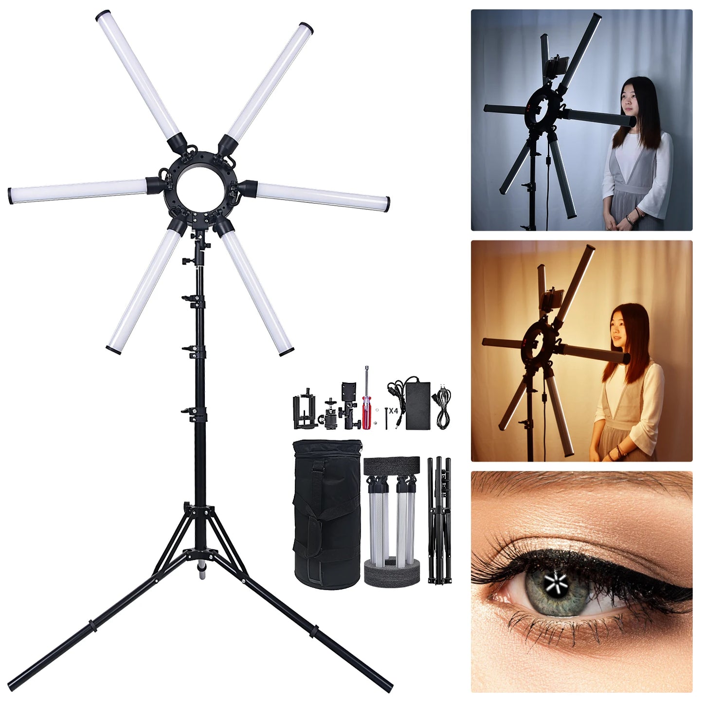 35-Inch 120W Star Ring Light with Tripod and Accessories - LP Replenish
