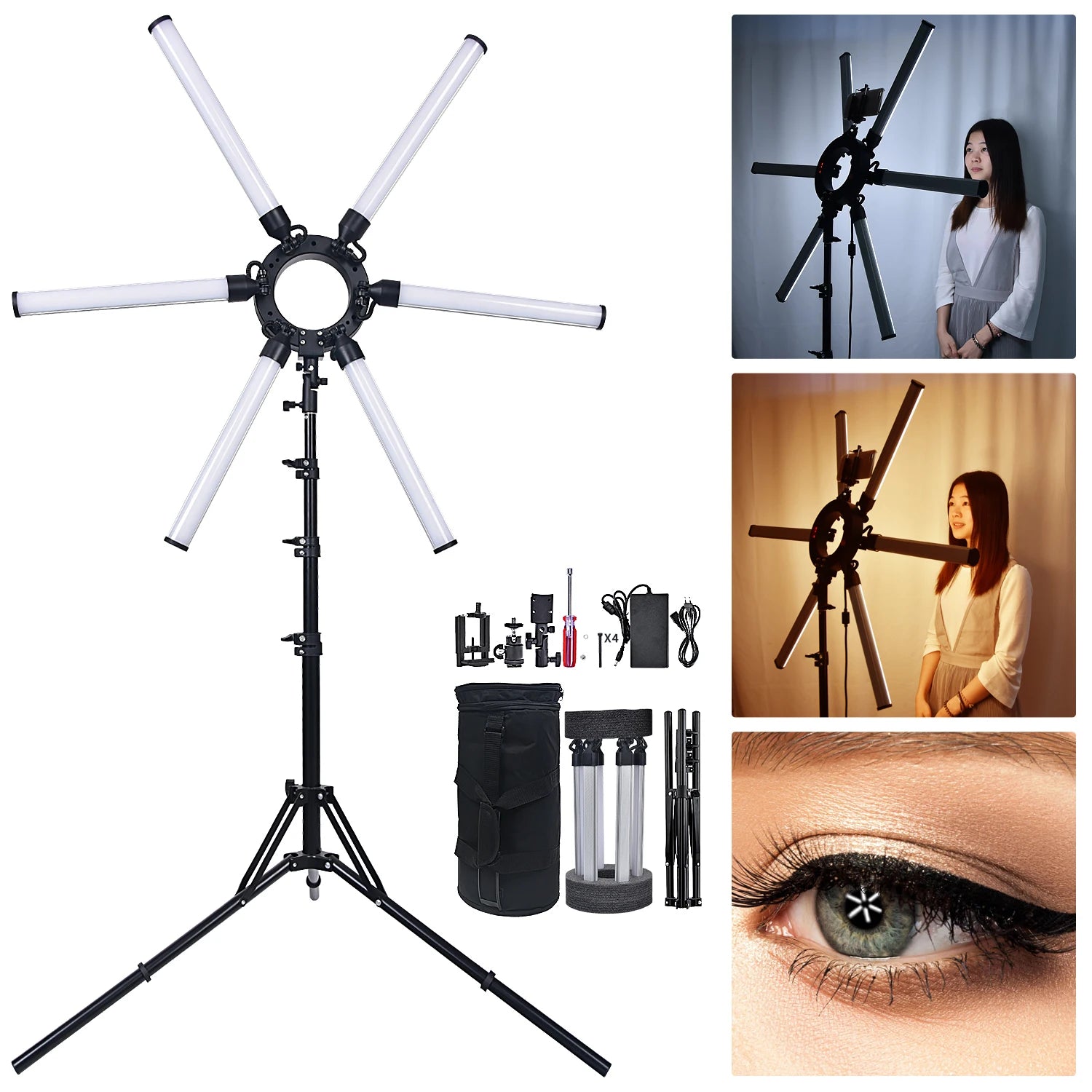 35-Inch 120W Star Ring Light with Tripod and Accessories - LP Replenish