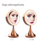 Portable Lighted Vanity Mirror with Touch Control Brightness and Magnification - 8 Inch HD LED