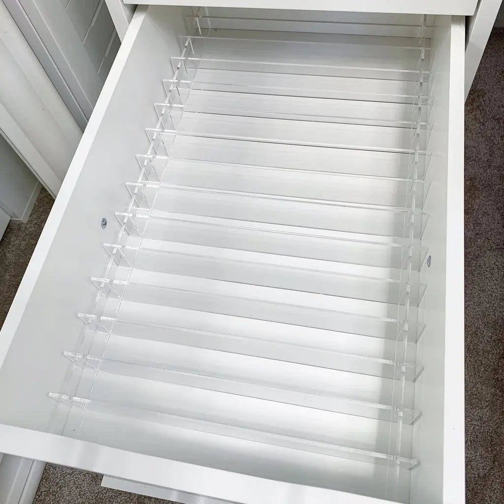 Drawer Divider Set For ALEX 5 And 9 Drawers, Acrylic Adjustable Makeup Storage Organizer - LP Replenish
