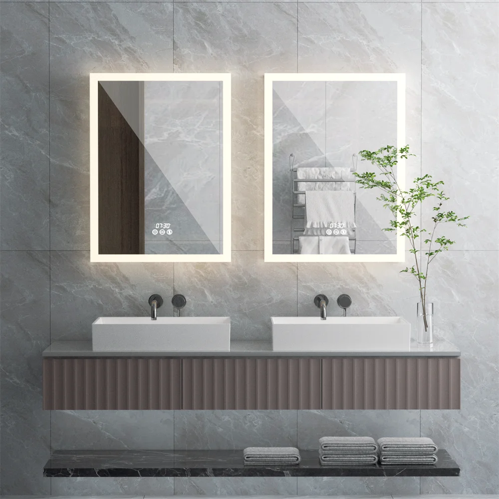 LED Bathroom Mirror Cabinet with Bluetooth, Anti-Fog, and Storage - LP Replenish