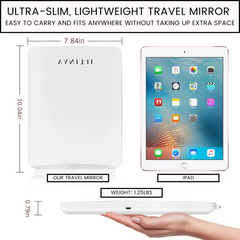 VanitiGlow Portable LED Travel Vanity Mirror – USB Rechargeable