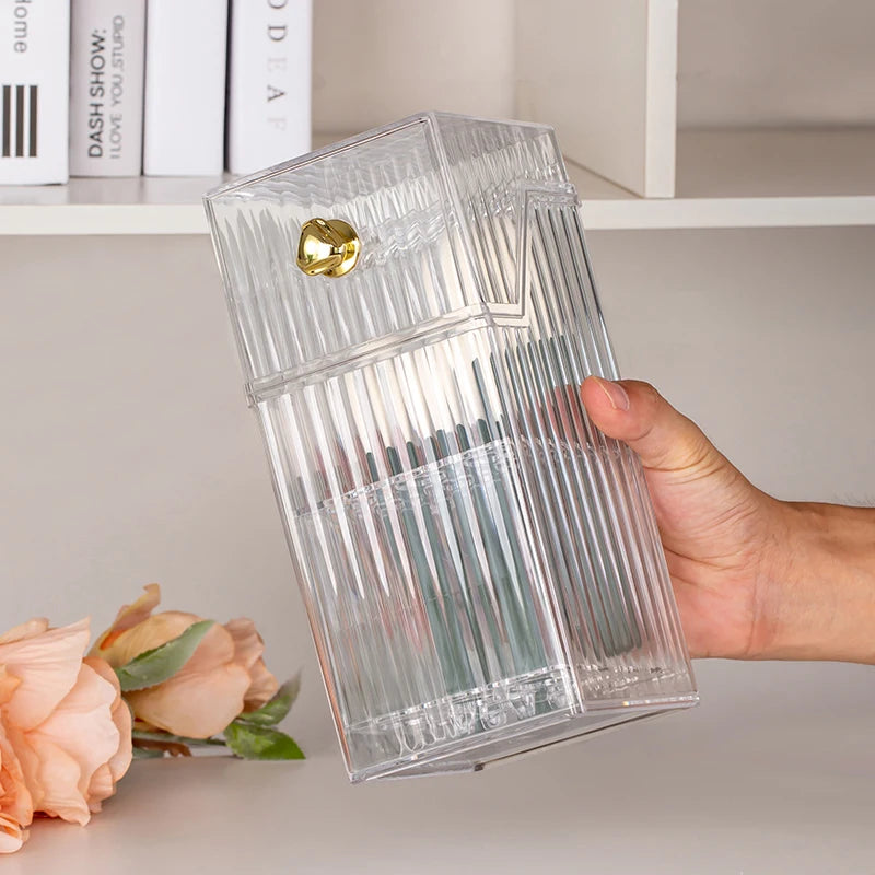 Luxury Desktop Makeup Brush Holder with Lid - LP Replenish