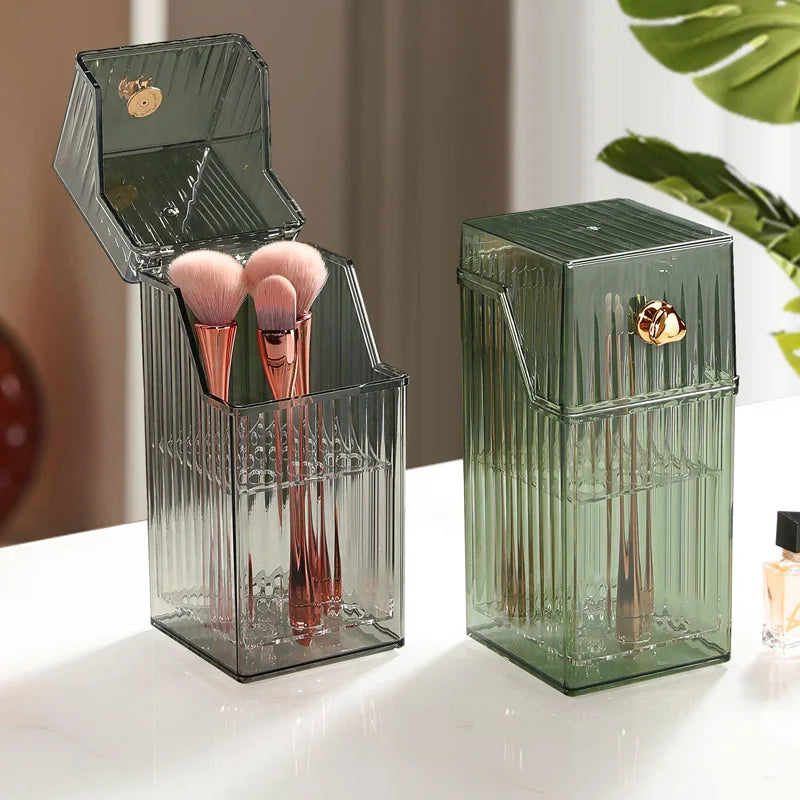 Luxury Desktop Makeup Brush Holder with Lid - LP Replenish