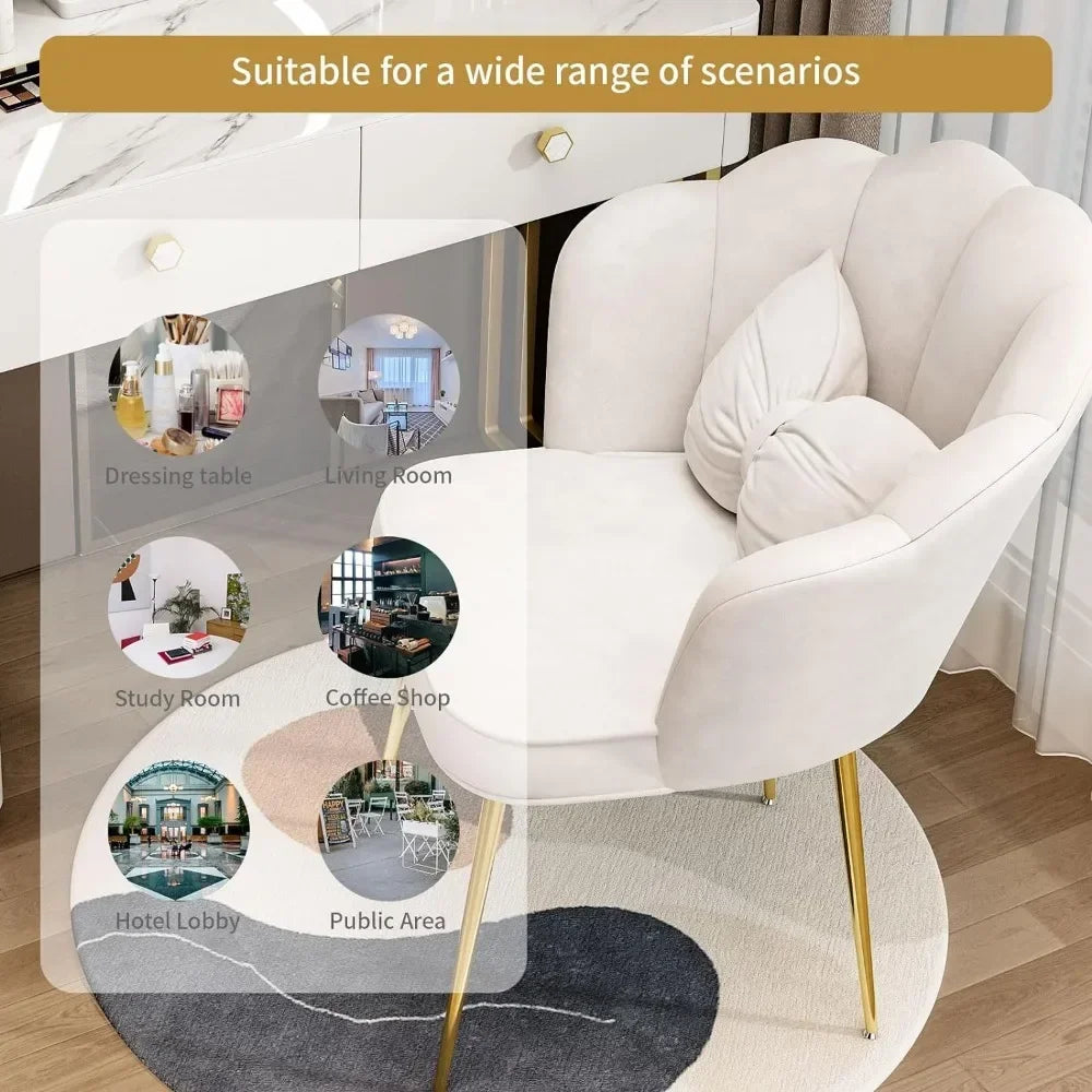 Makeup Vanity with Soft Chair with 3 Color Led Light Mirror for Modern Bedroom Solid Wood Makeup Gift ,Adjustable Dressing Table