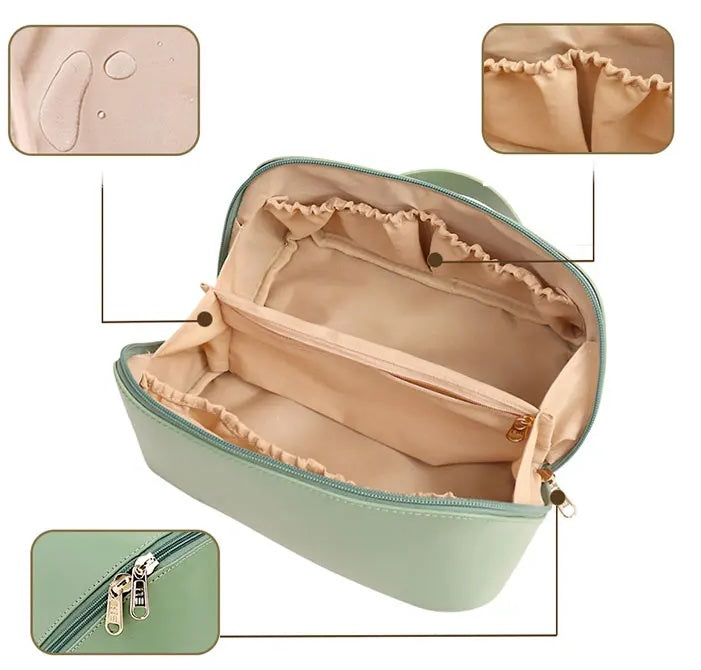 Custom Monogrammed Leather Makeup Bag - LP Replenish