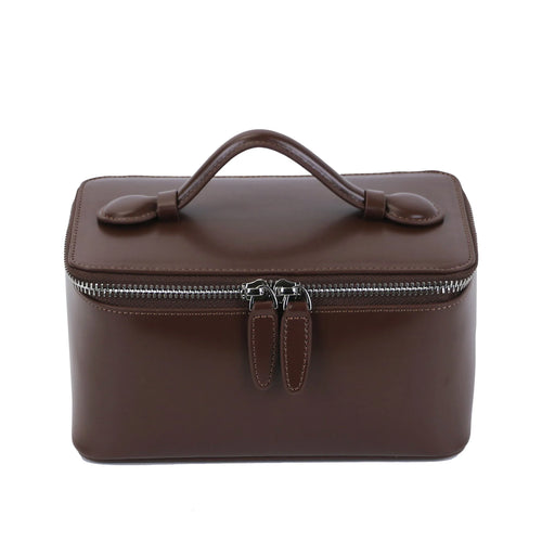 Customized Genuine Leather Hand Held Cosmetic Large Bag - LP Replenish