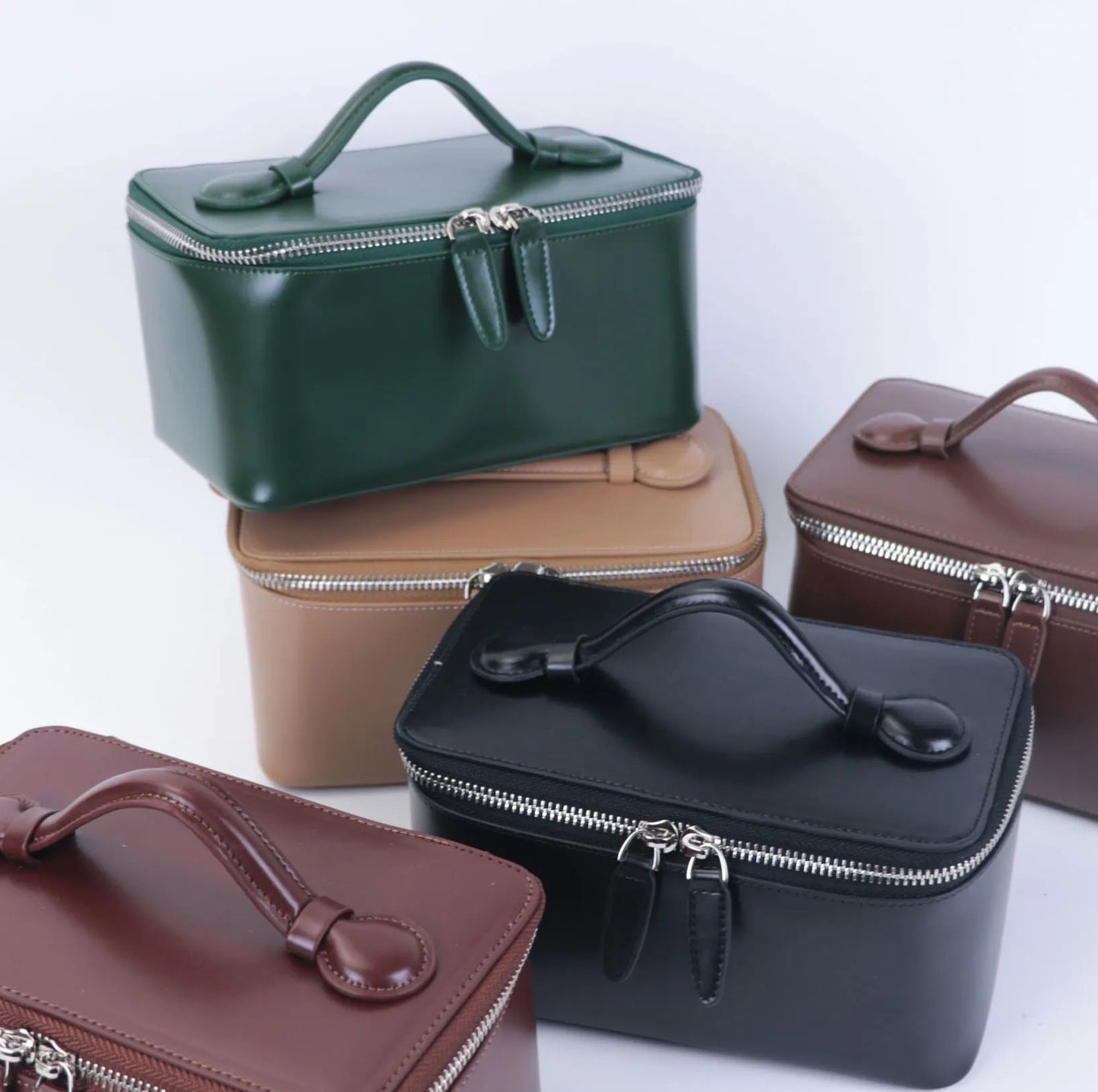 Customized Genuine Leather Hand Held Cosmetic Large Bag - LP Replenish
