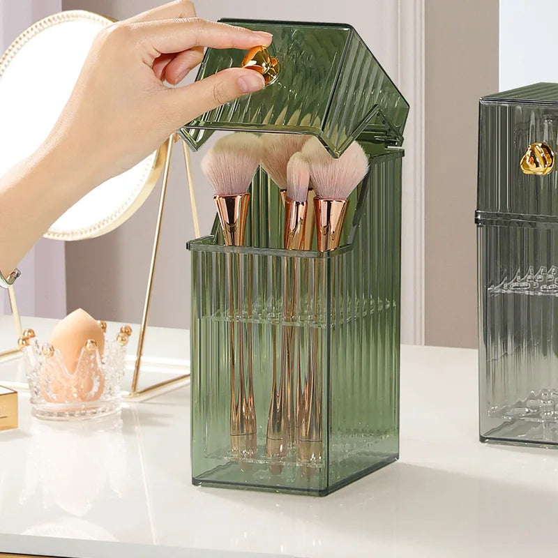 Luxury Desktop Makeup Brush Holder with Lid - LP Replenish