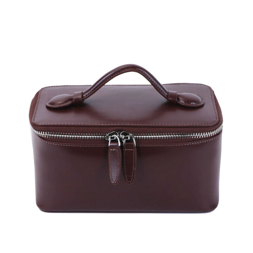 Customized Genuine Leather Hand Held Cosmetic Large Bag - LP Replenish