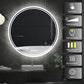 Smart Illuminate LED Round Lighted Vanity Mirror with Touch Screen and Anti-Fog Features