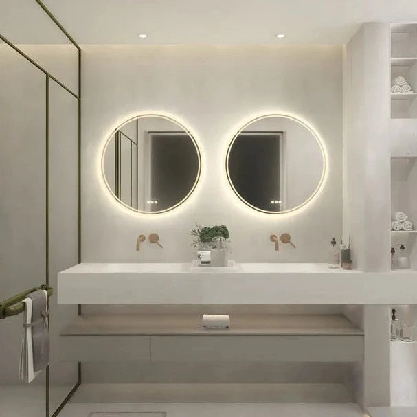 Smart Illuminate LED Round Lighted Vanity Mirror with Touch Screen and Anti-Fog Features - LP Replenish