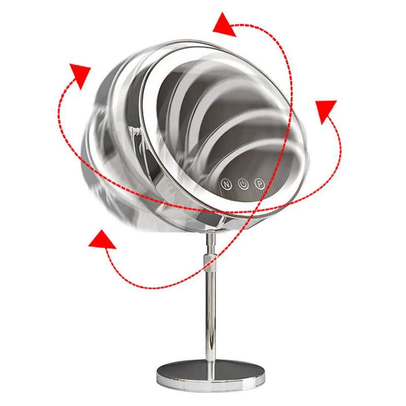 Ring light mirror with spinning feature