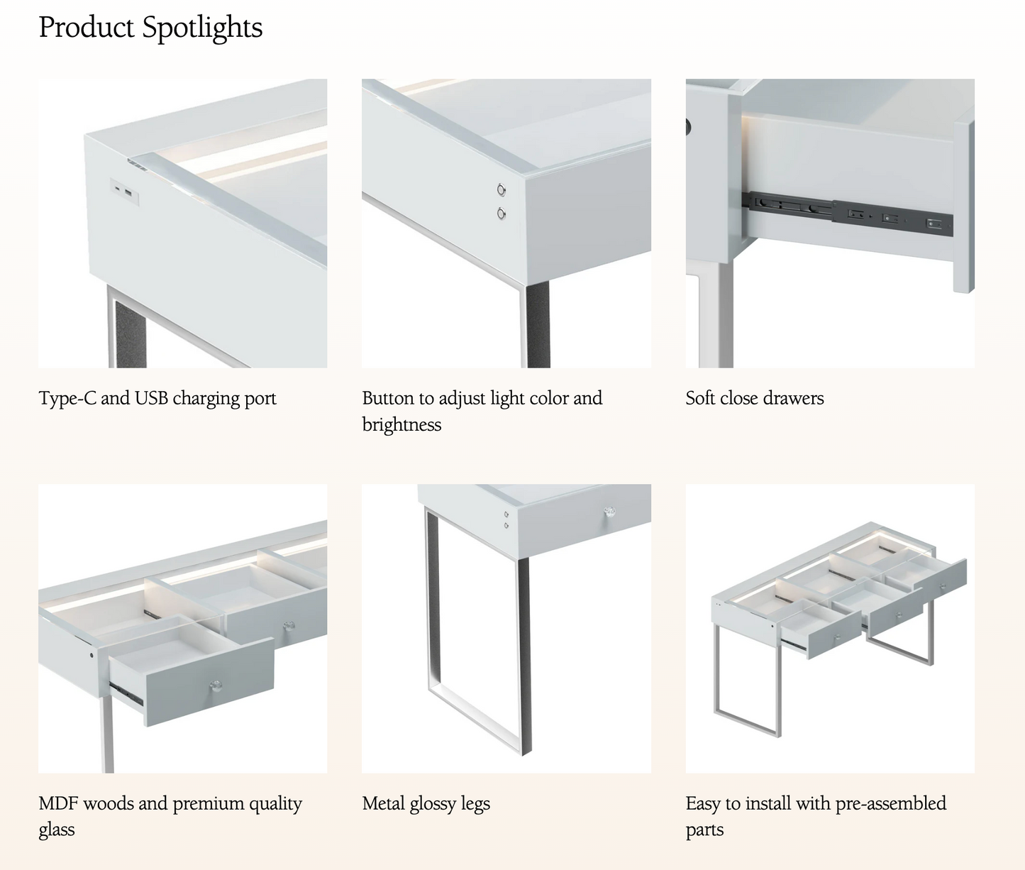 Alice PRO Makeup Vanity Desk - LP Replenish