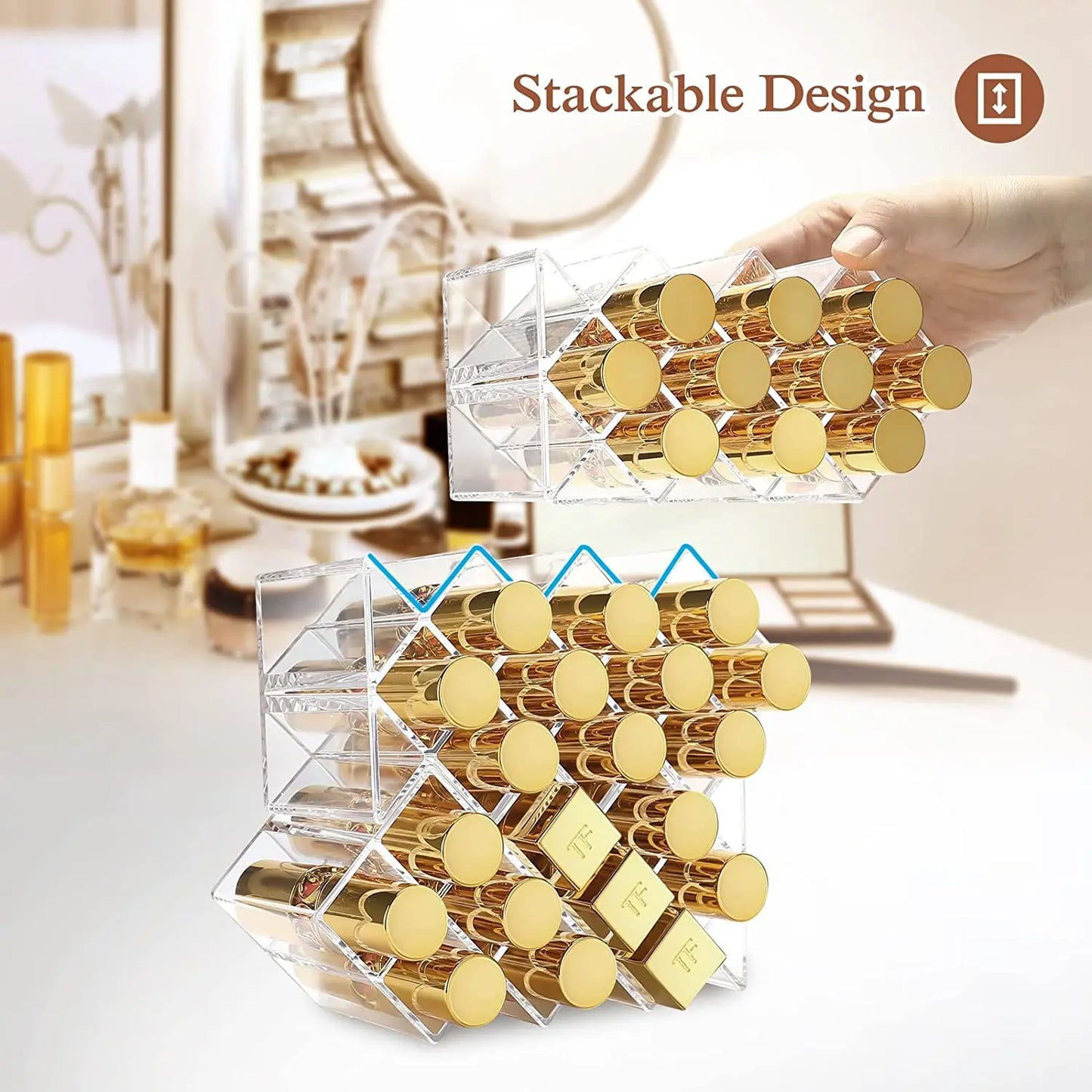 Clear Lipstick Acrylic Organizer - LP Replenish