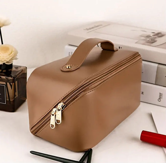 Custom Monogrammed Leather Makeup Bag - LP Replenish