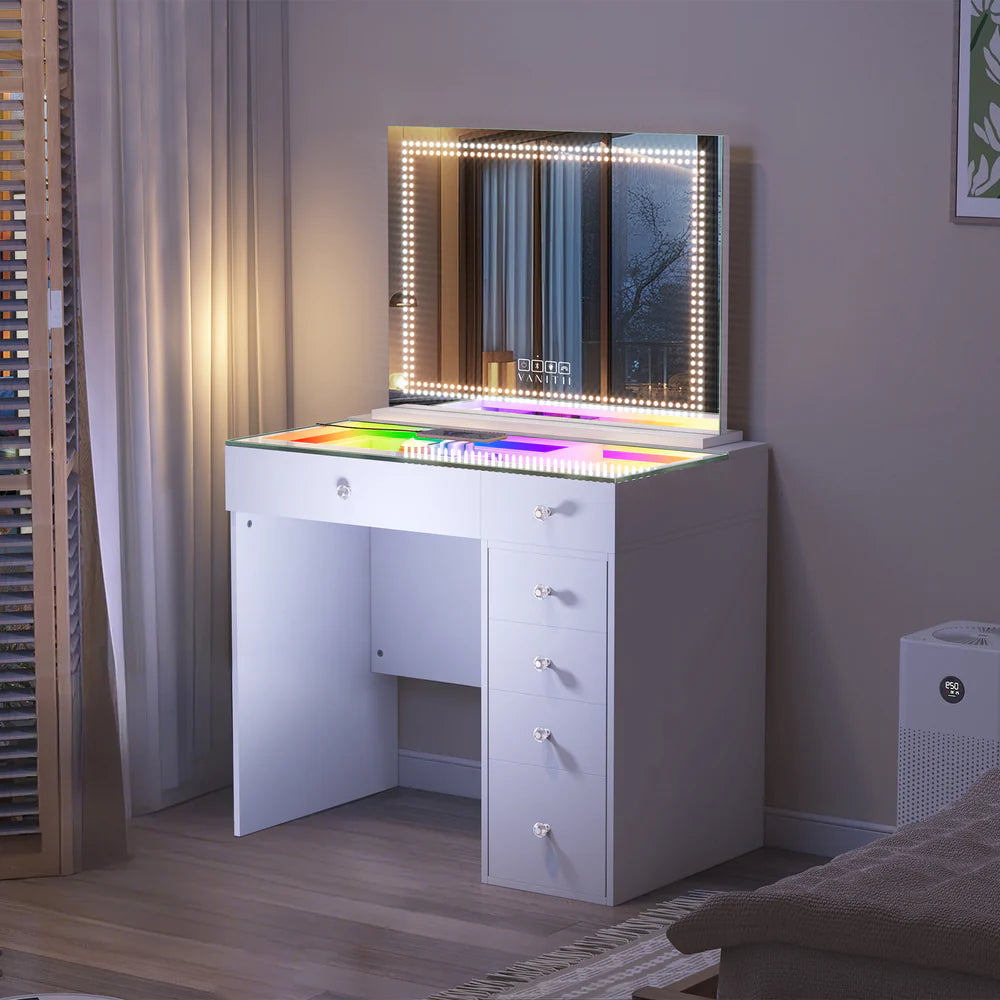 Veronica Vanity Set (Mirror and Vanity Included) - LP Replenish