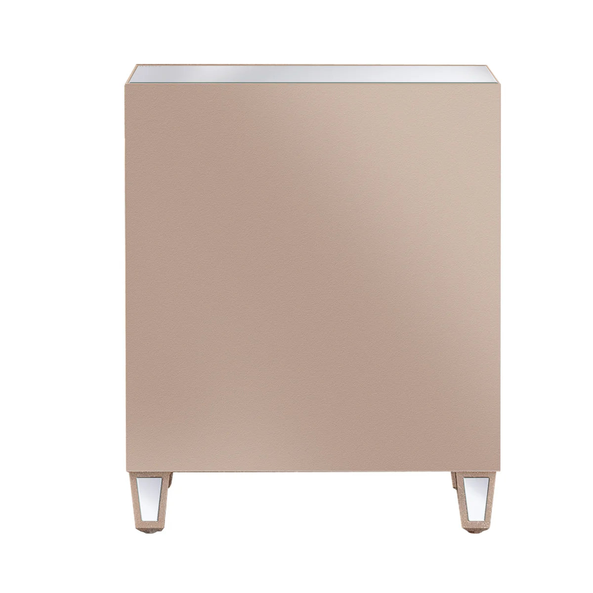 Velvet Bedside Table with 3 Drawers and Crystal Handles - LP Replenish