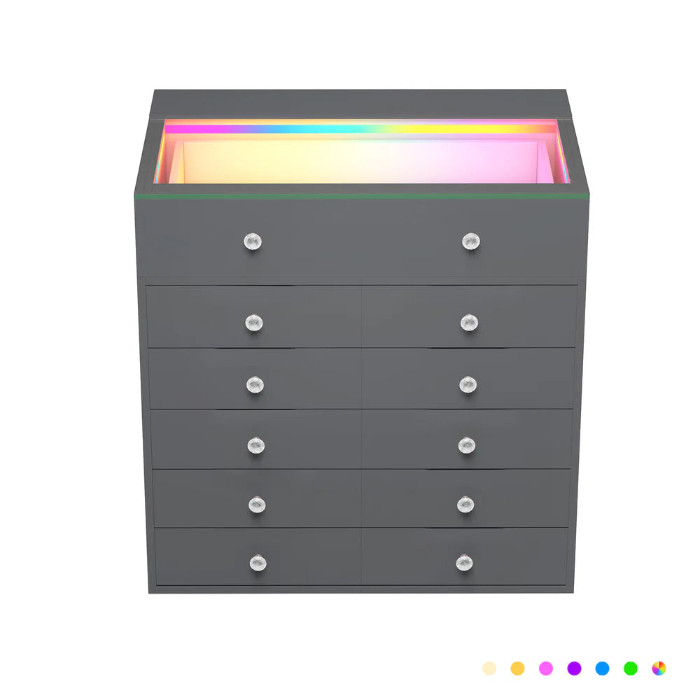Drawer Chest with RGB Lighting and USB Ports - LP Replenish