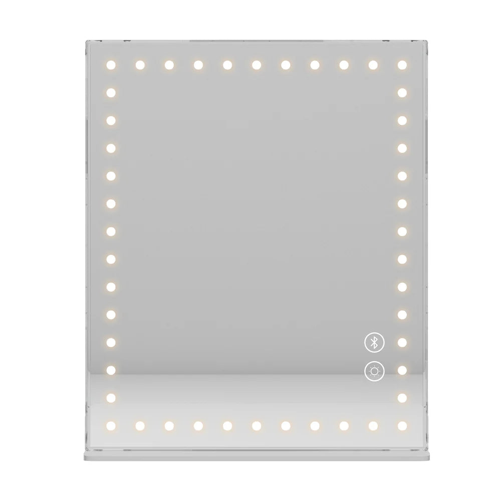 Audrey Table Top LED Hollywood Vanity Mirror with Bluetooth & 10X Magnification - LP Replenish