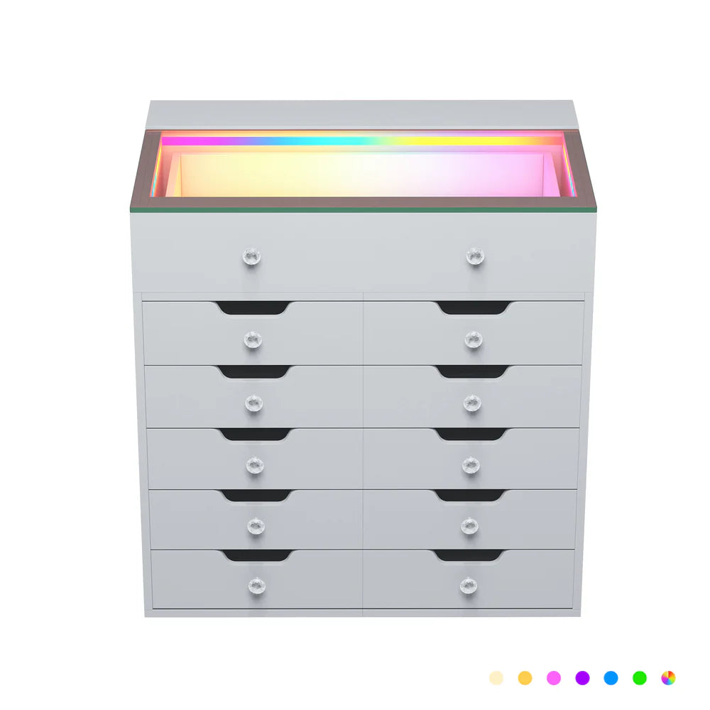 Drawer Chest with RGB Lighting and USB Ports - LP Replenish