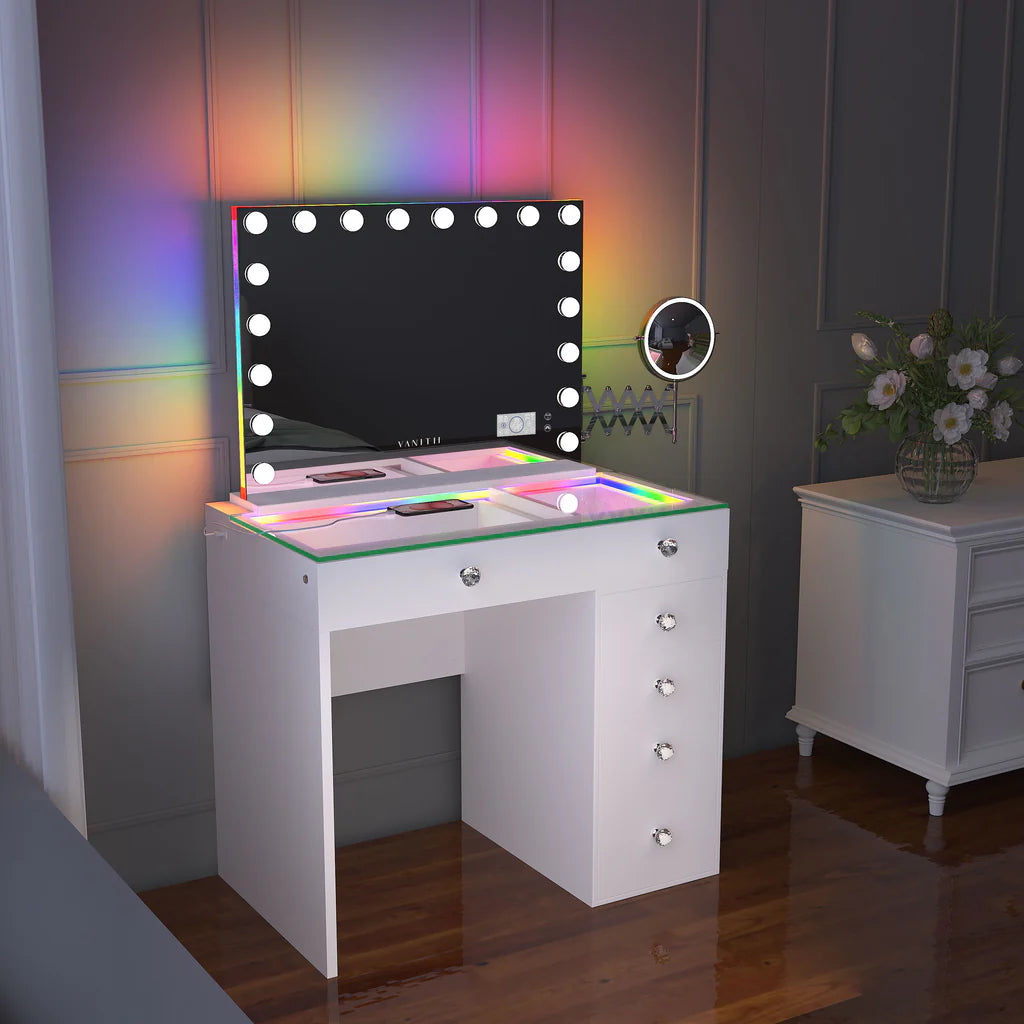 Veronica Vanity Set (Mirror and Vanity Included) - LP Replenish