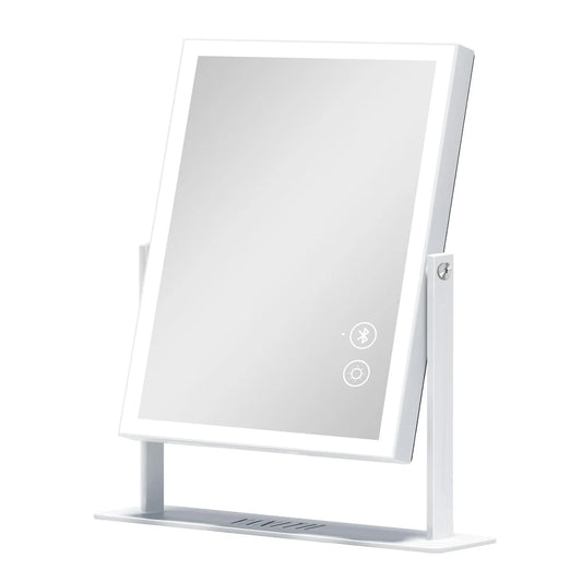 Portable LED Strip Mirror with Wireless Charging, Bluetooth Speaker, and 3 Light Modes - LP Replenish